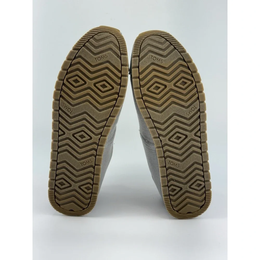 Toms Resident Plus Women's Size 10 Gray Canvas Slip In Casual Shoes New in Box